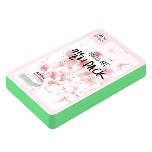 종이문화 헬로우아트캘리팩 두꺼운 스므스 엽서 200g 11 딥그린