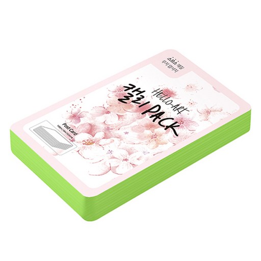 종이문화 헬로우아트캘리팩 두꺼운 스므스 엽서 200g 10 후레쉬그린