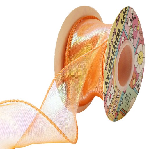 프리미엄 샤 오로라 오간디 리본 4cm