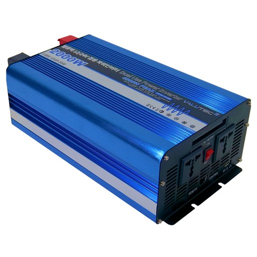 벨류텍 12V 24V 겸용 소형차 대형차 순수정현파 인버터 VDVIP-2000