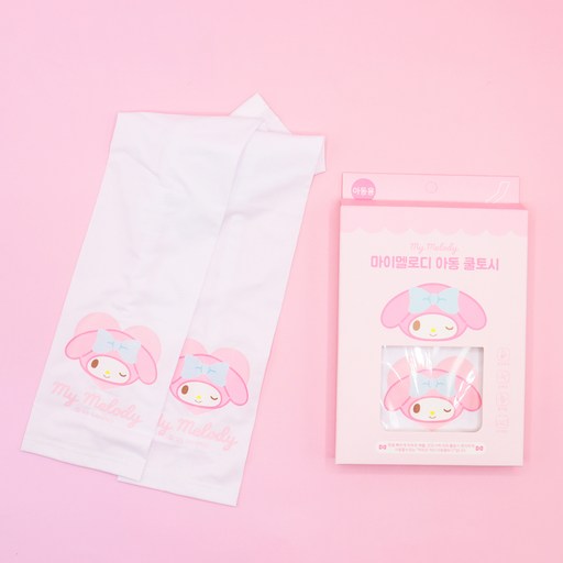 산리오 아동용 마이멜로디 여름 냉감 팔토시 2p