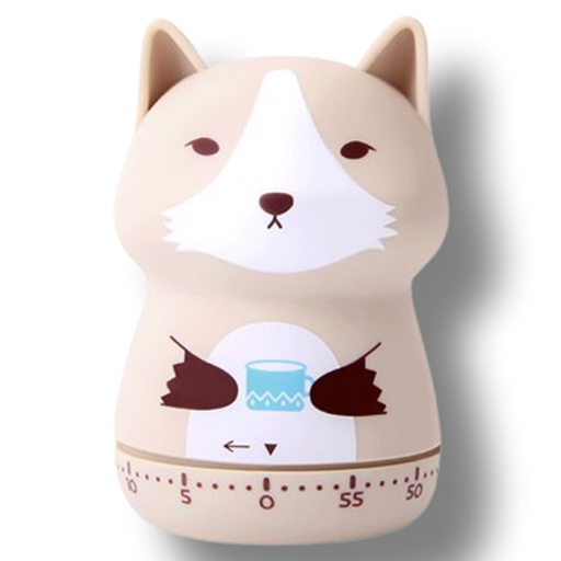 꼬까 애니멀 타임 수동 기계식 타이머 고양이
