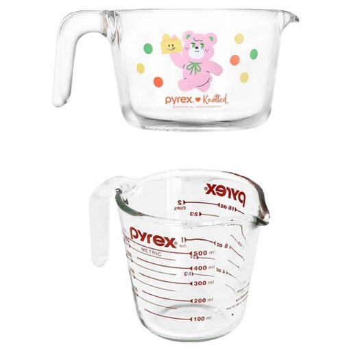 파이렉스 노티드 계량컵 1L + 오리지널 500ml 세트