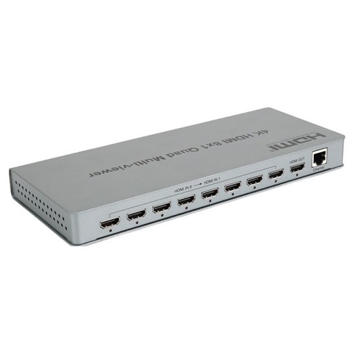 컴스 HDMI 화면 분할기 8x1 8 Input 1 Output 멀티뷰어