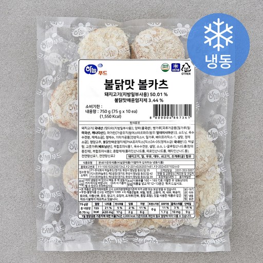 하늘푸드 불닭맛 볼카츠 10개입 (냉동)