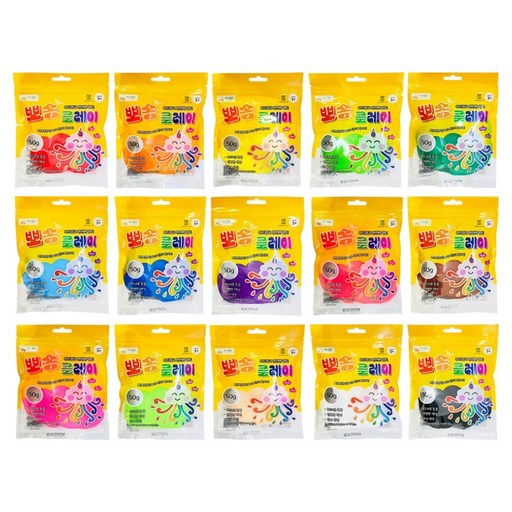 티니월드 뽀송클레이 50g x 15종 세트