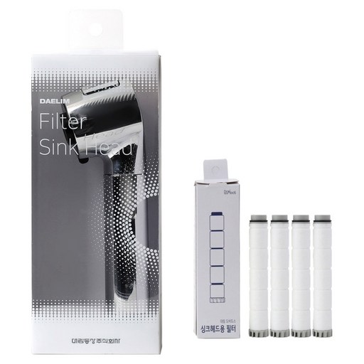 도비도스 최신형 토네이도 수압방식 싱크 헤드 DPF-1000 + 리필필터 DPF-700F 4p 세트