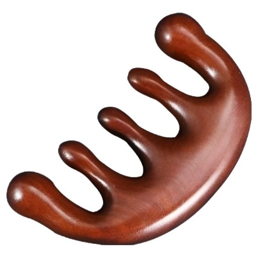 캐롤링 원목 두피 괄사 마사지기 9.5 x 5.5 cm