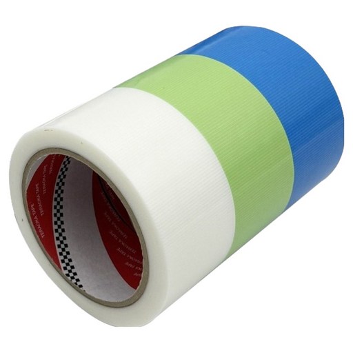 TERAOKA 4100 이지컷 마스킹 보양테이프 투명 + 초록 + 파랑 세트 50mm x 25m 끈적이 적은 무잔사