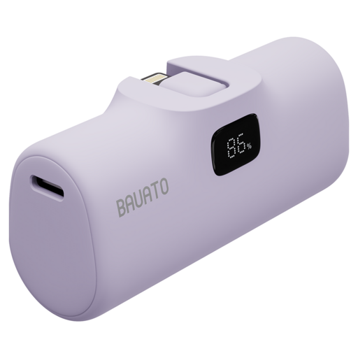 바우아토 접이식 PD 20W 고속 충전 미니 일체형 도킹형 난연 보조배터리 5000mAh 라이트닝
