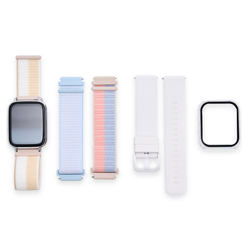 우먼스9999 통화가능 퍼스트워치V2 풀패키지 세트, 실버, 4.31cm, 블루투스