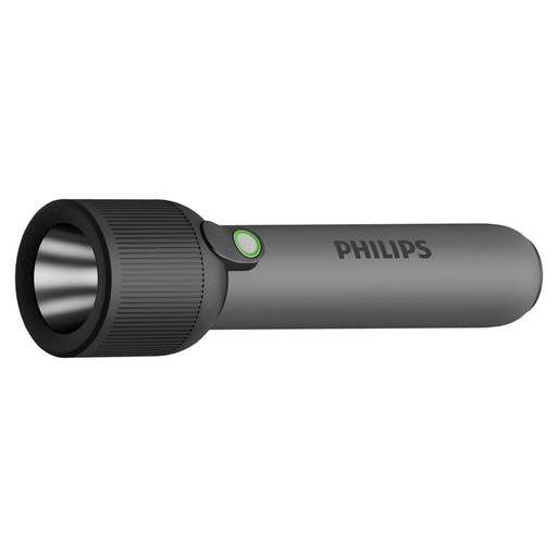 PHILIPS 飛利浦 強光手電筒 IP44 SFL1181, 灰色 + 黑色, 1個