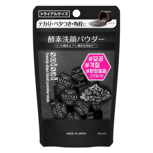 수이사이 뷰티 클리어 블랙 파우더 워시 15p