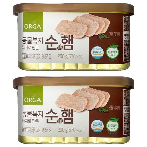 ORGA 동물복지 돼지로 만든 순햄 200g