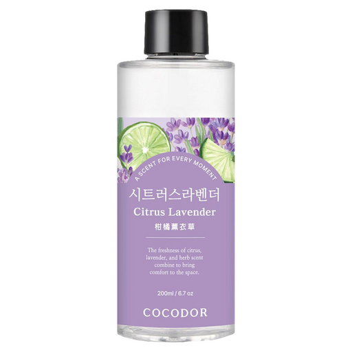 COCODOR 珂珂朵爾 室內擴香補充瓶, 柑橘薰衣草 Citrus Lavender, 200ml, 1瓶