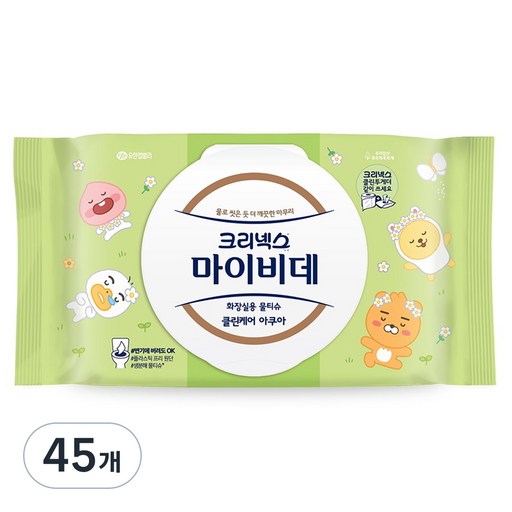 마이비데 크리넥스 클린케어 아쿠아 비데티슈 캡형