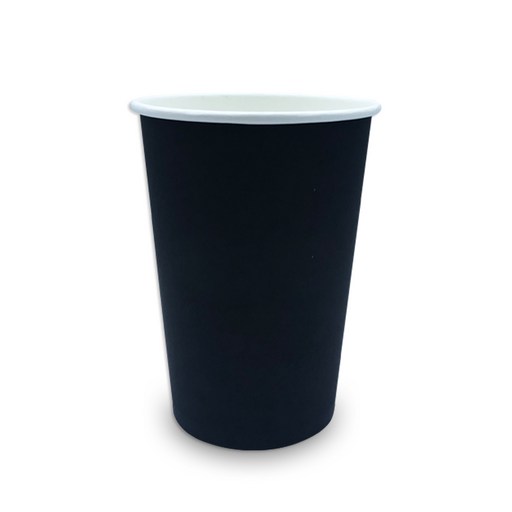 투고팩 디자인 종이컵 블랙 390ml(13온스)