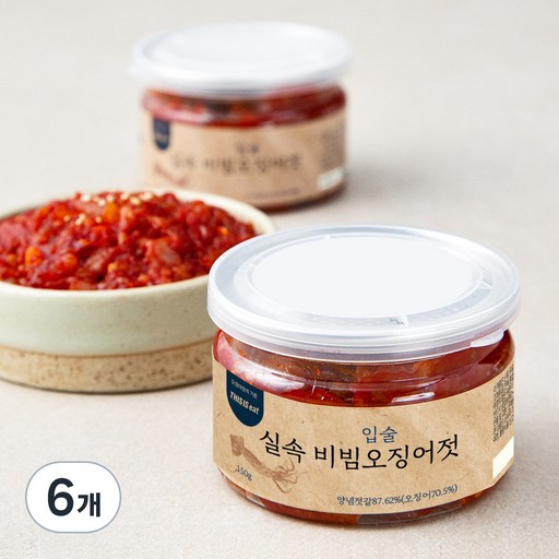 입술 실속 비빔오징어젓