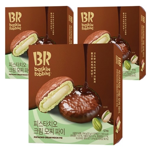 배스킨라빈스 피스타치오 크림 모찌 파이 12p