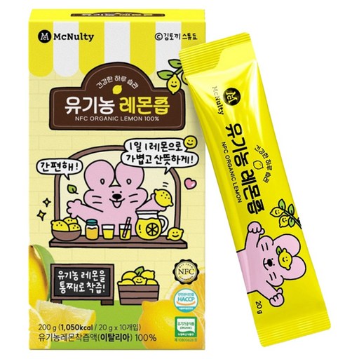 맥널티 김토끼 유기농 레몬즙 10p