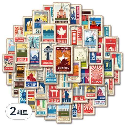 심플리앤 고급형 PVC소재 데코스티커 50p 세트
