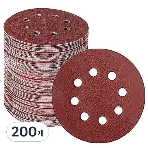 OON 8홀 밸크로 그라인더 원형사포 240방 125mm