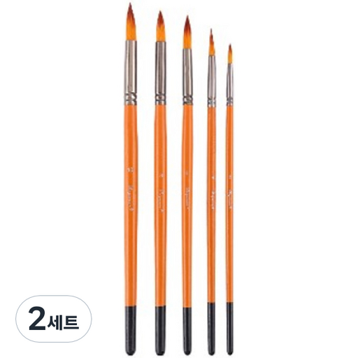 리라 페인팅 유화 브러쉬 둥근뾰족모 세트