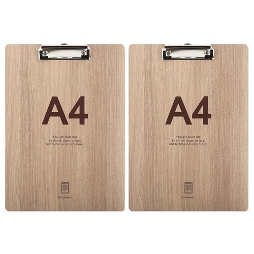 포포팬시 심플 우드 클립 보드 A4