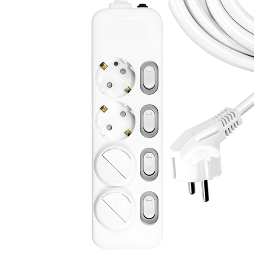 써지오 개별 스위치 멀티탭 4구 DH-1648-MT 안전커버 2p 추가제공