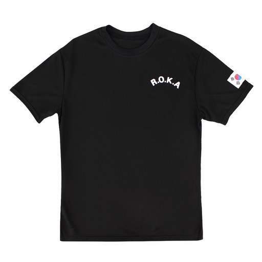 WhoArmy 男女通用 涼感 透氣 Cool Dry ROKA 短袖 T恤, 黑色