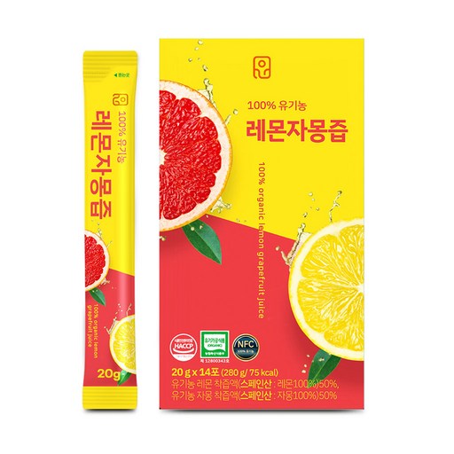 윤고집 유기농 레몬자몽즙 14p