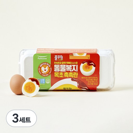 풀무원 동물복지 목초 촉촉란 + 떡볶이소스 5개입 세트 525g