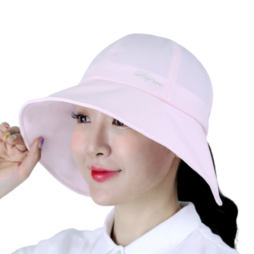 루페오 여성용 자수 와이드 챙 넓은 골프 버킷햇 벙거지모자
