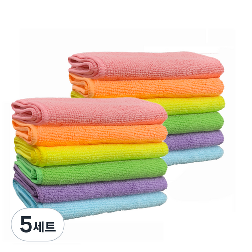코멧 키친 컬러풀 극세사 행주, 12개