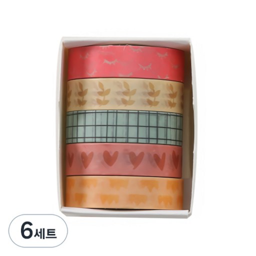꼬까 다꾸 마스킹 테이프 5개입