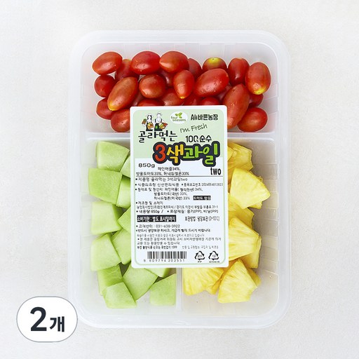 골라먹는 3색과일 two (방울토마토 허니듀멜론 파인애플)