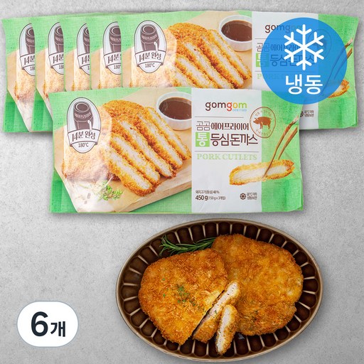 곰곰 에어프라이어 통등심 돈까스 (냉동)