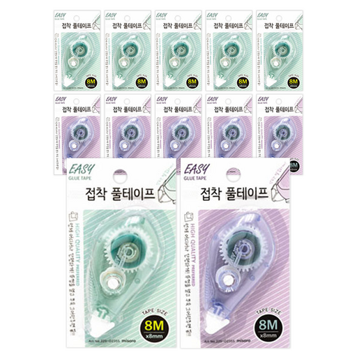미소로 2000 EASY 접착 풀테이프 8mm x 8m 2종 x 3p 세트 2355