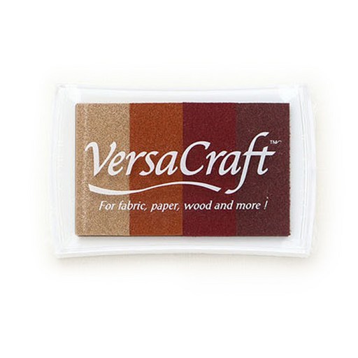 VersaCraft 츠키네코 스탬프 패브릭잉크 레인보우 4색