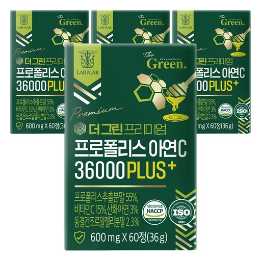 랩온랩 더 그린 프리미엄 프로폴리스 아연C 36000 플러스