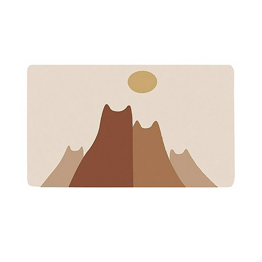 西格傢飾 畢卡喵軟珪藻土防滑吸水地墊, 喵喵山