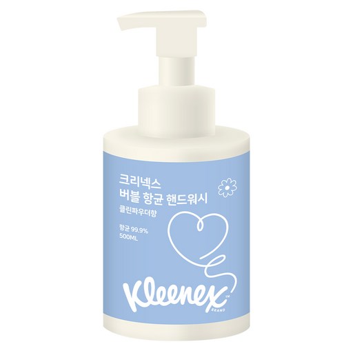 크리넥스 버블 향균 핸드워시 클린파우더향