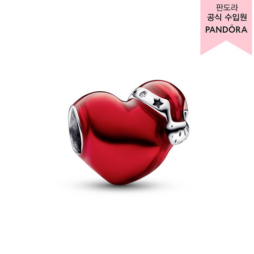 판도라 여성용 메탈릭 레드 크리스마스 하트 참 792336C01 +쇼핑백+메시지카드+품질보증서(백화점A/S)