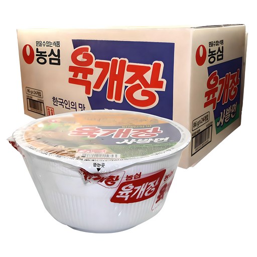 농심 육개장 사발면 86g 아삭한면과 진한육개장맛