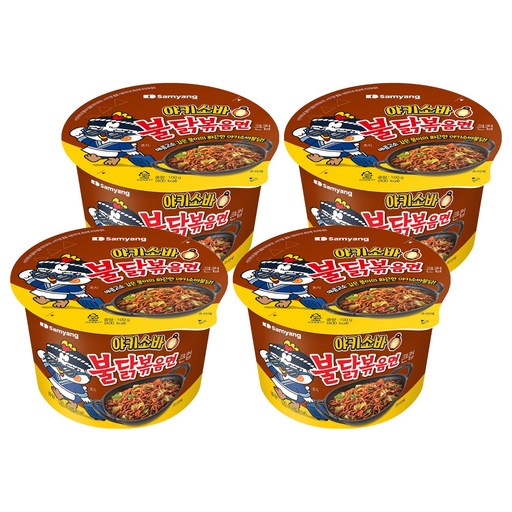 불닭볶음면 야끼소바 큰컵라면 100g