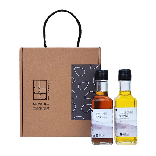 향유 참기름 150ml + 생들기름 150ml 2호 선물 세트