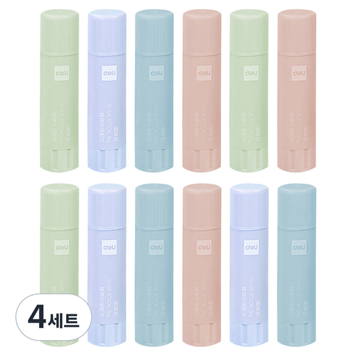 델리 옥수수분말 글루스틱 고체풀 4종 x 3세트