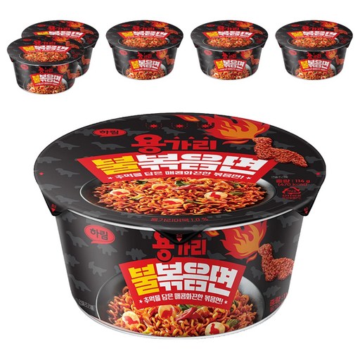 하림 용가리 불 볶음면 컵 114g
