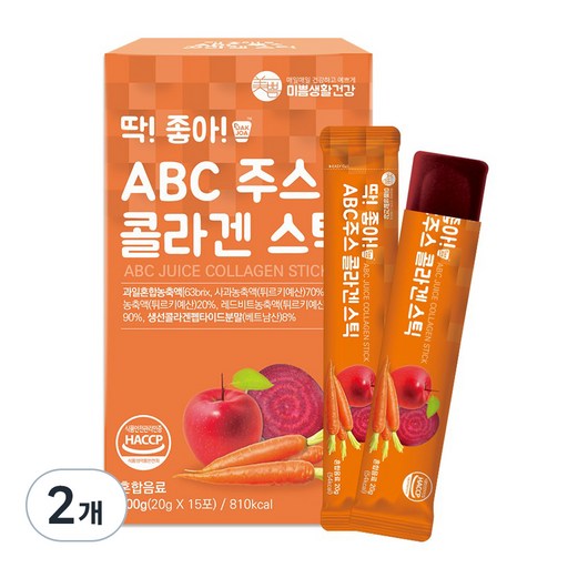 미쁨생활건강 딱좋아 ABC주스 콜라겐 젤리 스틱