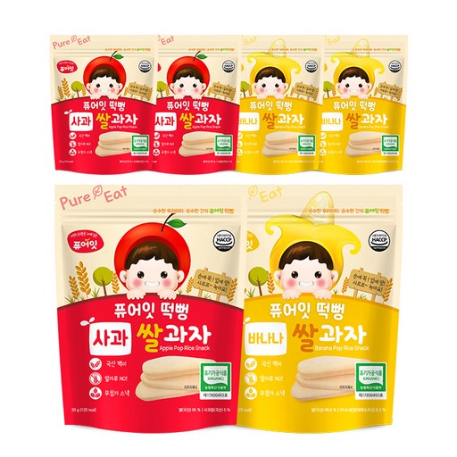 퓨어잇 사과떡뻥 3p + 바나나떡뻥 3p
